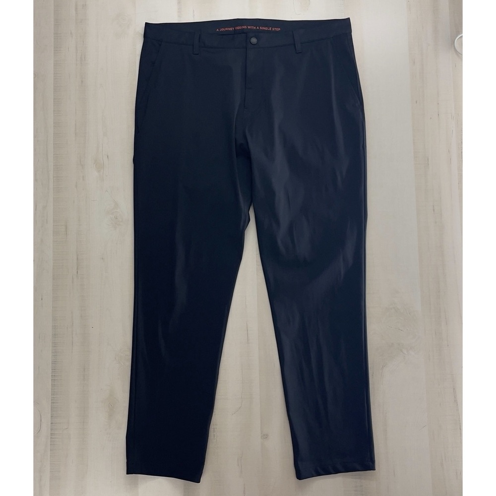 RHÔNE mens casual work slacks pants tech black 38 golf weekend travel